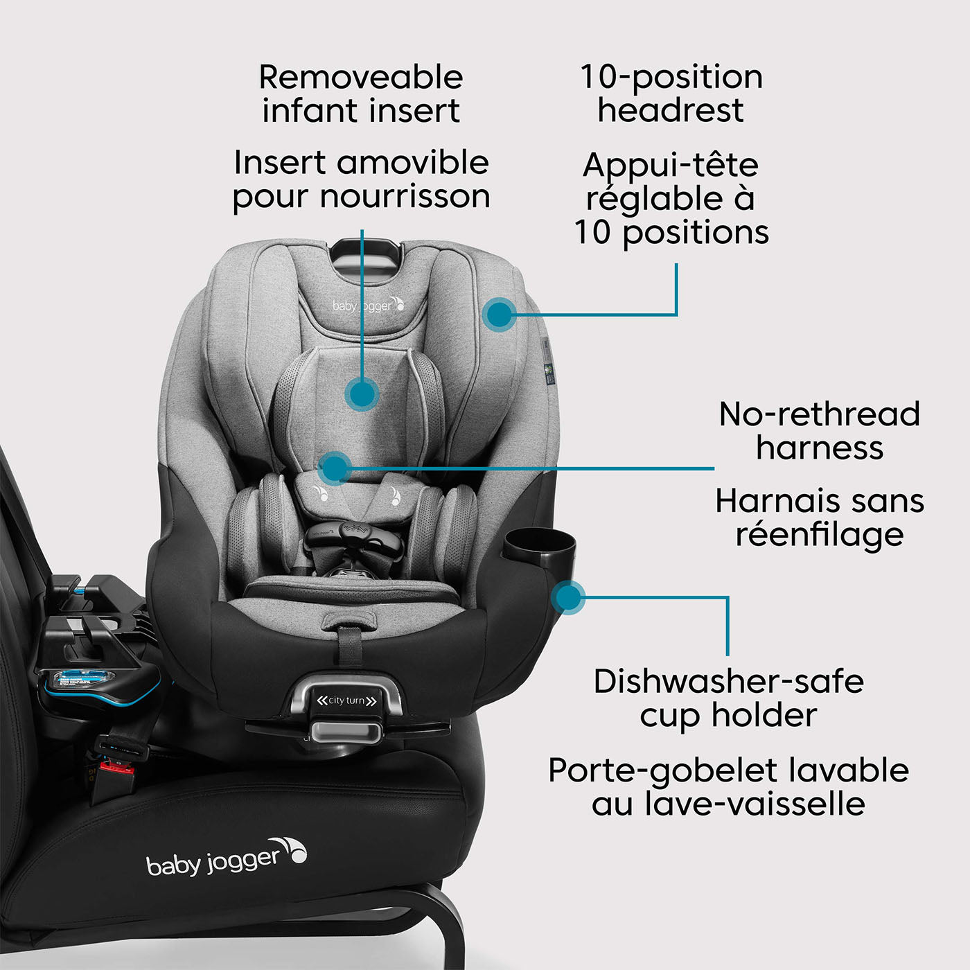 city turn™ rotating car seat