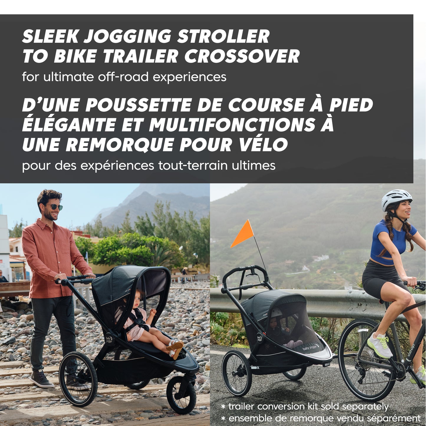 Joggeur Baby Jogger City Prix x poussette remorque pour vélo