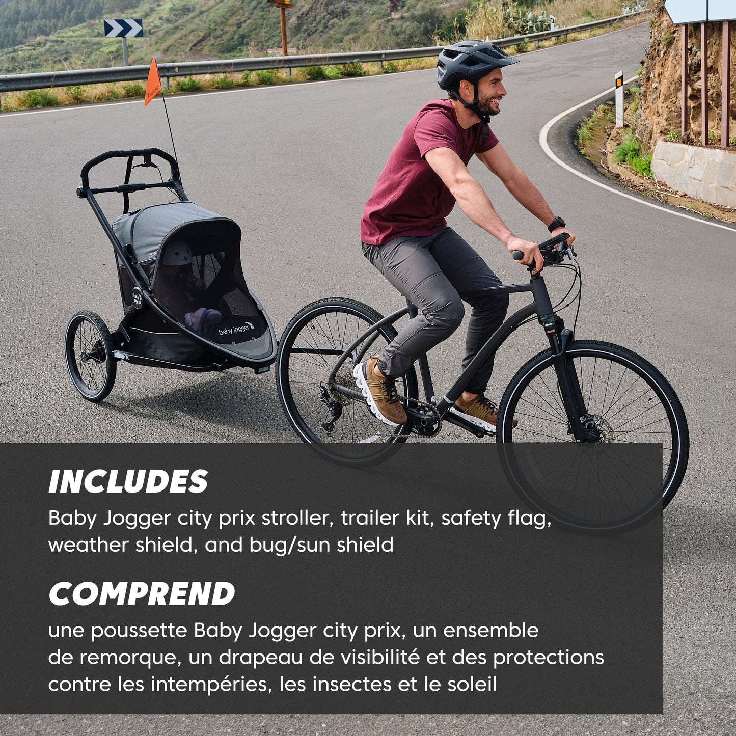 Baby Jogger® City Prix™ Jogger x Bike Trailer